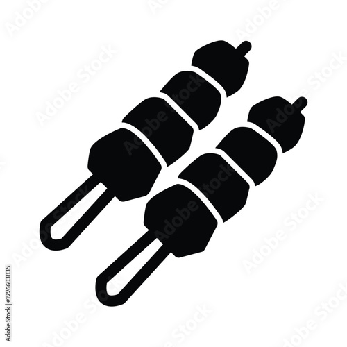 satay skewer solid icon vector design good for web or mobile app