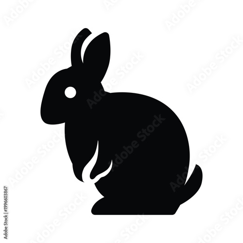 rabbit solid icon vector design good for web or mobile app