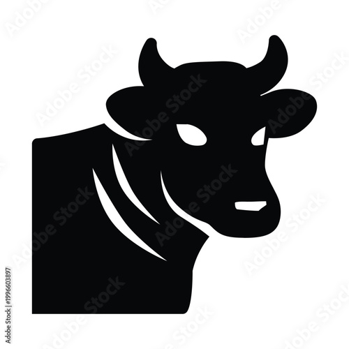 cow solid icon vector design good for web or mobile app