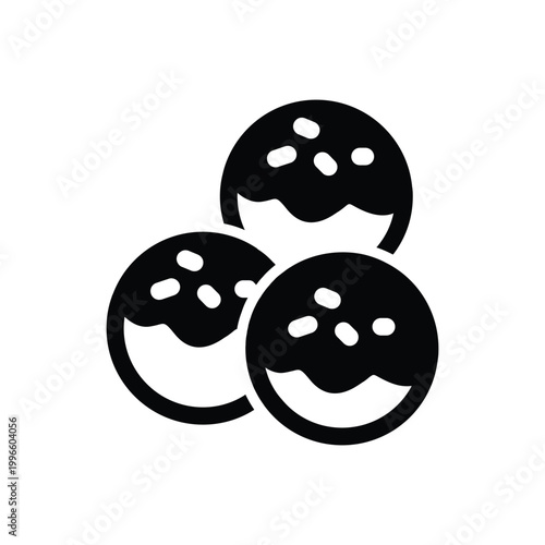 meat ball solid icon vector design good for web or mobile app