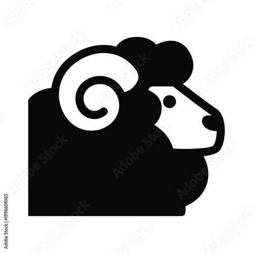 sheep solid icon vector design good for web or mobile app