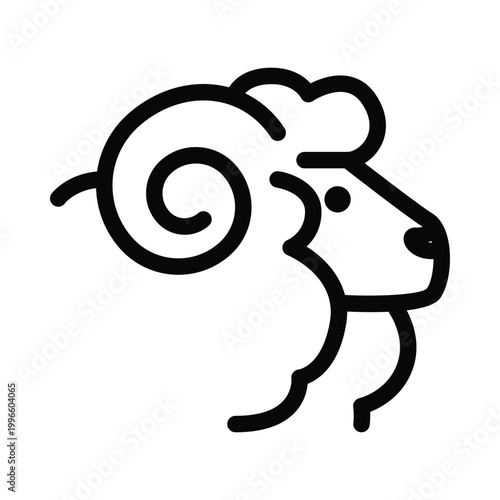 sheep outline icon vector design good for web or mobile app