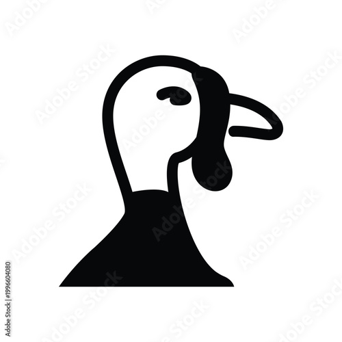 turkey cock solid icon vector design good for web or mobile app