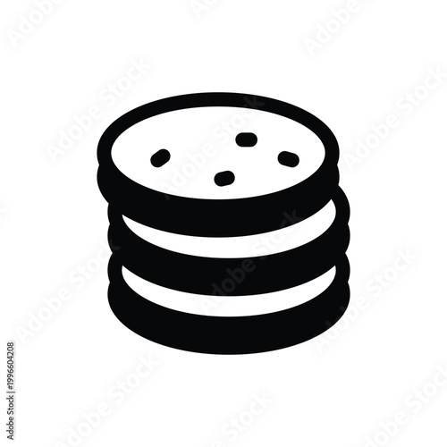 ham meat solid icon vector design good for web or mobile app