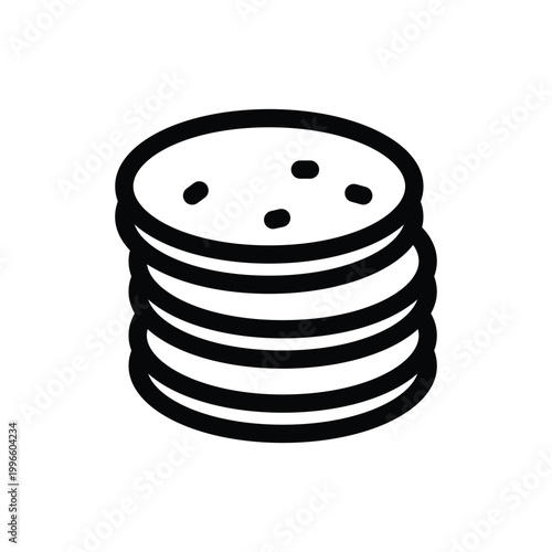 ham meat outline icon vector design good for web or mobile app