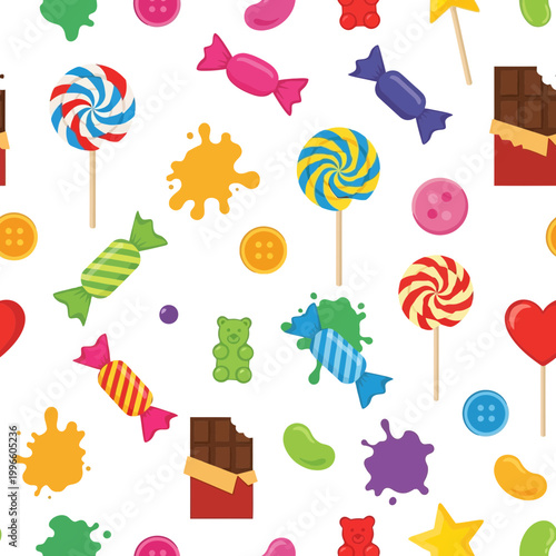 Colorful Candy and Sweets Pattern