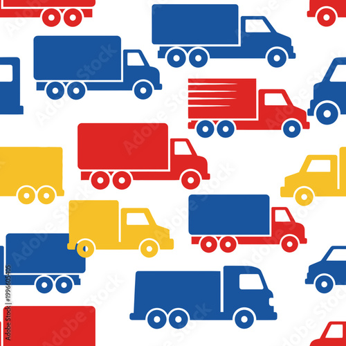 Colorful Truck Pattern Background