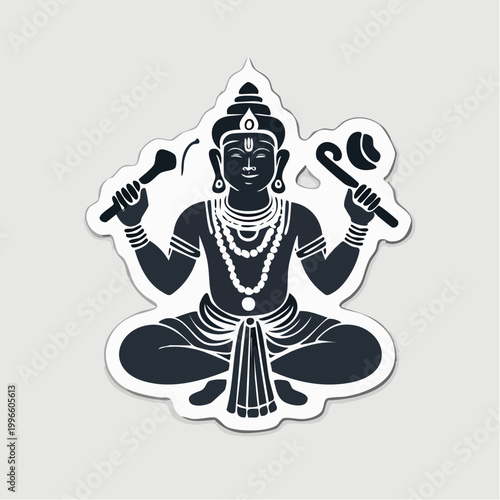 Hindu Deity Vishnu Icon