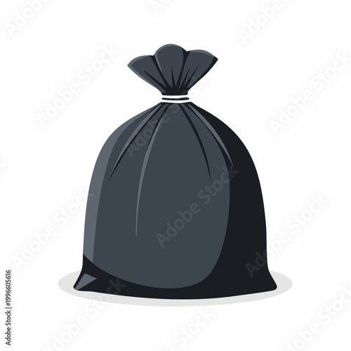 Black Garbage Bag Illustration