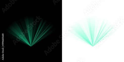Cuadro en lienzo Green radar scan sonar interface element for futuristic cybersecurity dashboard