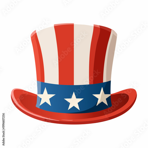 Uncle Sam Hat with Stars and Stripes