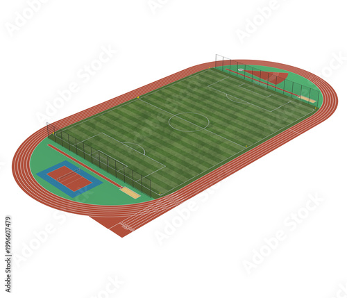 Soccer Grass Field Isolated