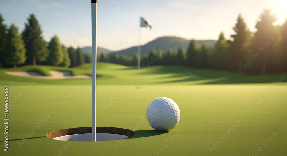 Obraz premium Father's day golf celebrate dad with a perfect swing and scenic course