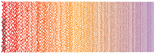 Vibrant hand-drawn sensory wave pattern for neurodiversity awareness and mental health