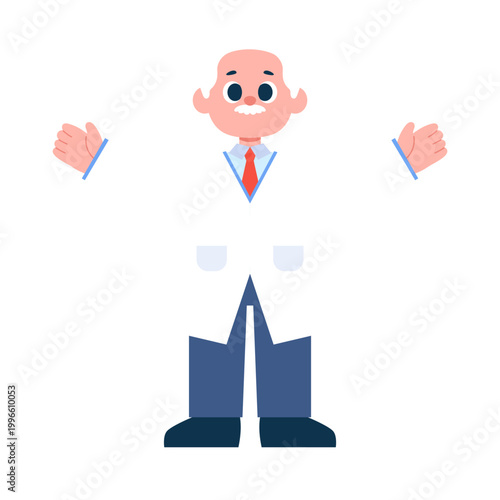 Scientist and Research Character Illustration