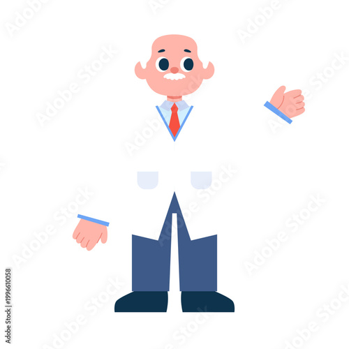 Scientist and Research Character Illustration