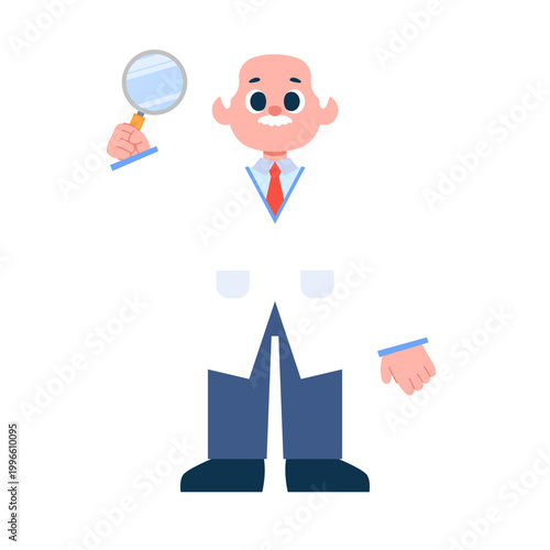 Scientist and Research Character Illustration