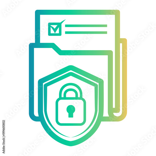 folder Line Gradient Icon