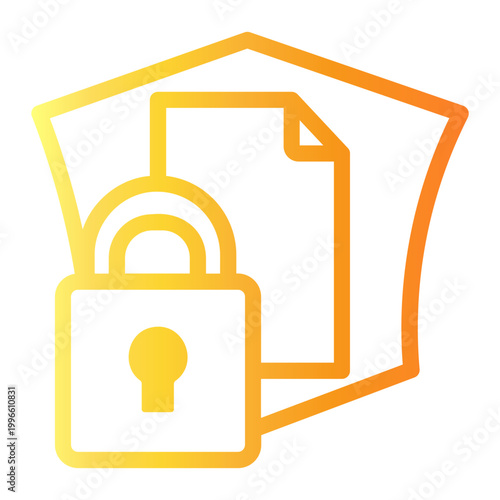 protection Line Gradient Icon