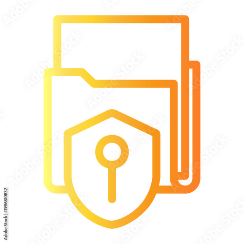 private data Line Gradient Icon