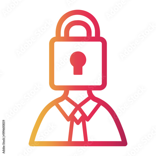 security Line Gradient Icon