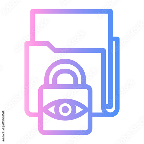 sensitive information Line Gradient Icon