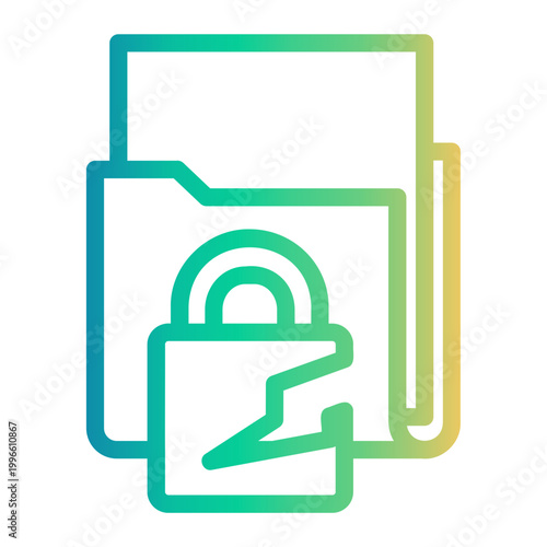 breach Line Gradient Icon