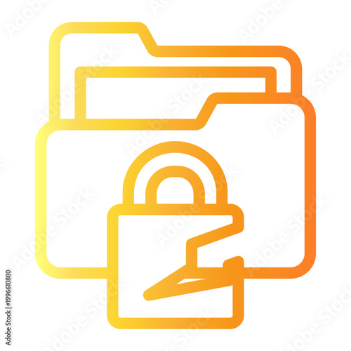 data breach Line Gradient Icon