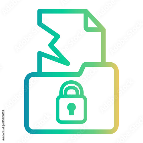 data breach Line Gradient Icon