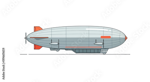 Vintage Airship Illustration