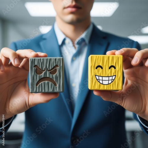Person holding sports team logo and happy Lego face