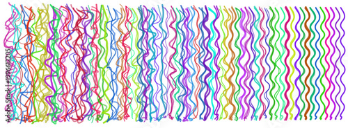Abstract Rainbow Scribbles Representing Neurodiversity Progress and Mental Health Therapy Journey