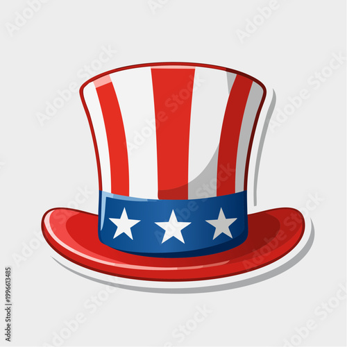 Uncle Sam Hat with Stars and Stripes