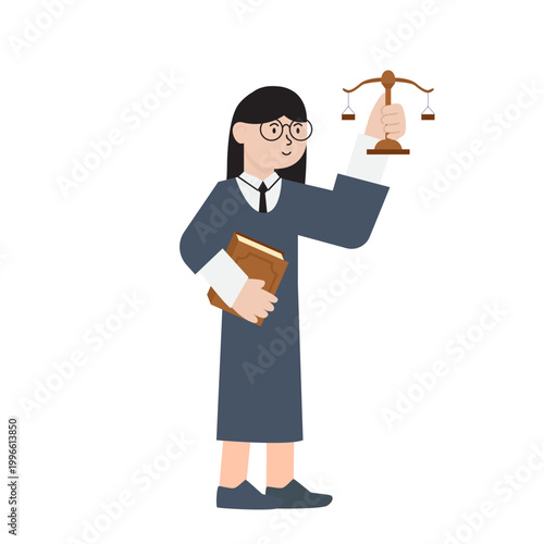 Professional Lawyer Character Pose Set