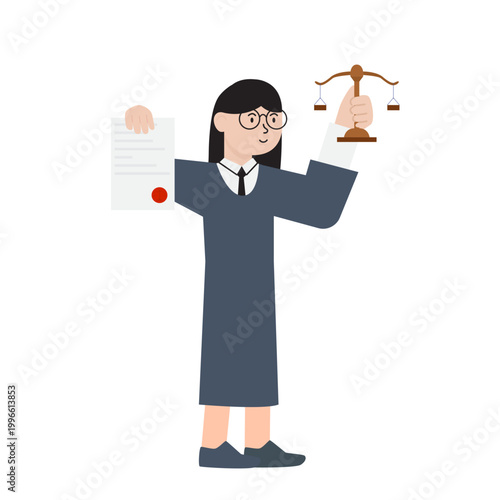 Professional Lawyer Character Pose Set