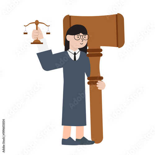 Professional Lawyer Character Pose Set