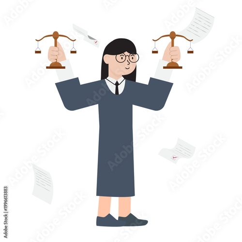 Professional Lawyer Character Pose Set