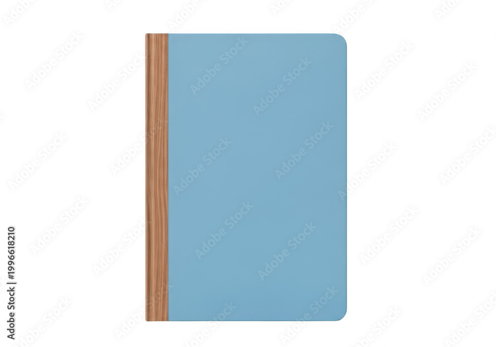 Fototapeta premium Blue notebook with brown stripe on the spine