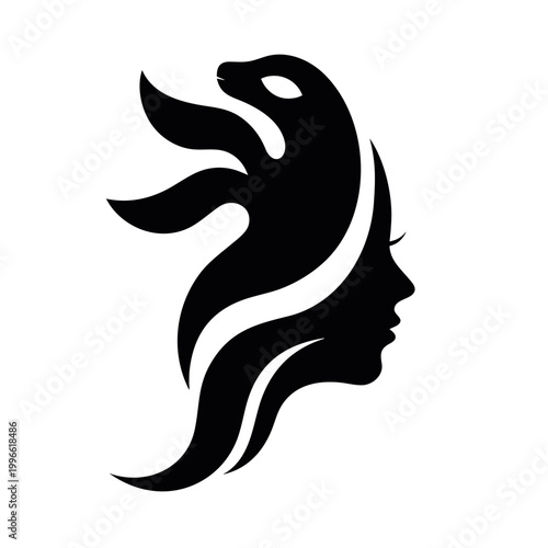 Selkie Seal Human Shapeshifter Silhouette Illustration