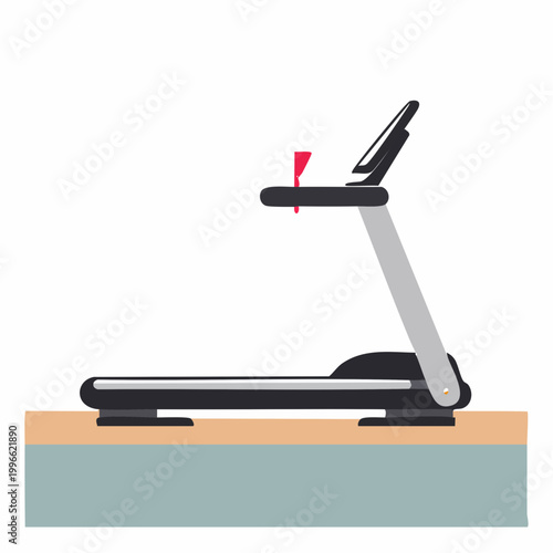 Modern Treadmill Illustration