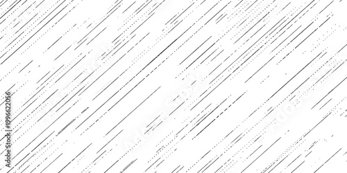 Abstract diagonal speed lines and halftone noise texture for comic book manga background or rain effect vector illustration. 
