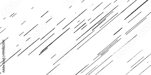 Abstract diagonal speed lines and halftone noise texture for comic book manga background or rain effect vector illustration. 