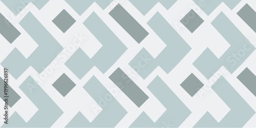 Seamless geometric pattern with abstract teal and grey shapes. Minimalist repeatable tile background for modern interior design, floor textures, and elegant home decor. Professional aesthetic wallpape