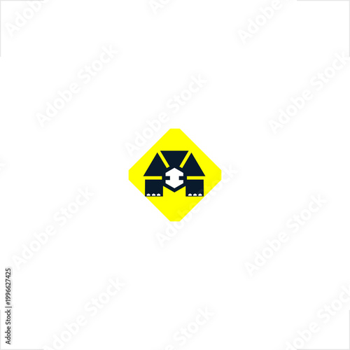 Powerful tortoise niche logo for engineering industry, featuring bold geometric style. Perfect for architectural firms, heavy machinery branding, cybersecurity infrastructure, civil engineering startu