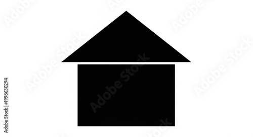 Simple Black House Icon Symbol.