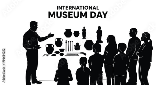 International museum day celebrated with a guided tour of artifacts and sculptures for visitors
