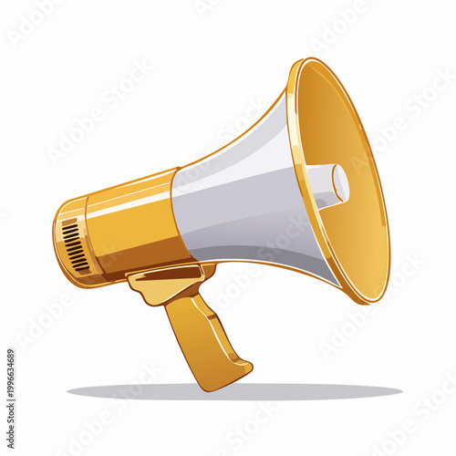 Golden Megaphone Illustration