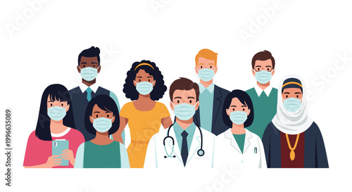 Professional news team including reporters and a camera operator conducting a live television interview in a studio.