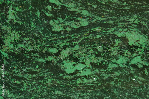 Fotografía Extreme water pollution with thick green algae bloom on the surface, environmental crisis and toxic wastewater background
