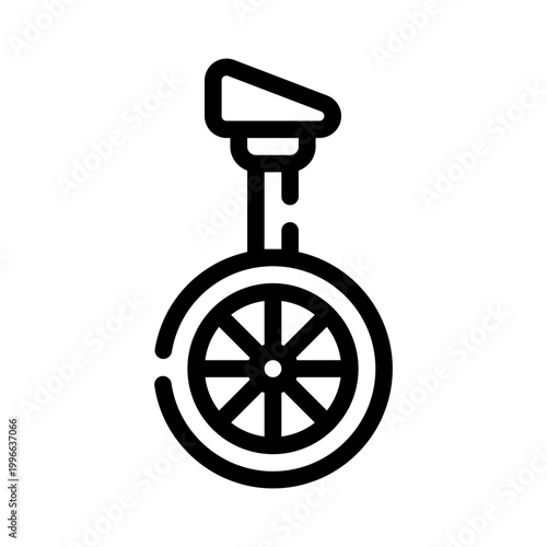 unicycle line icon